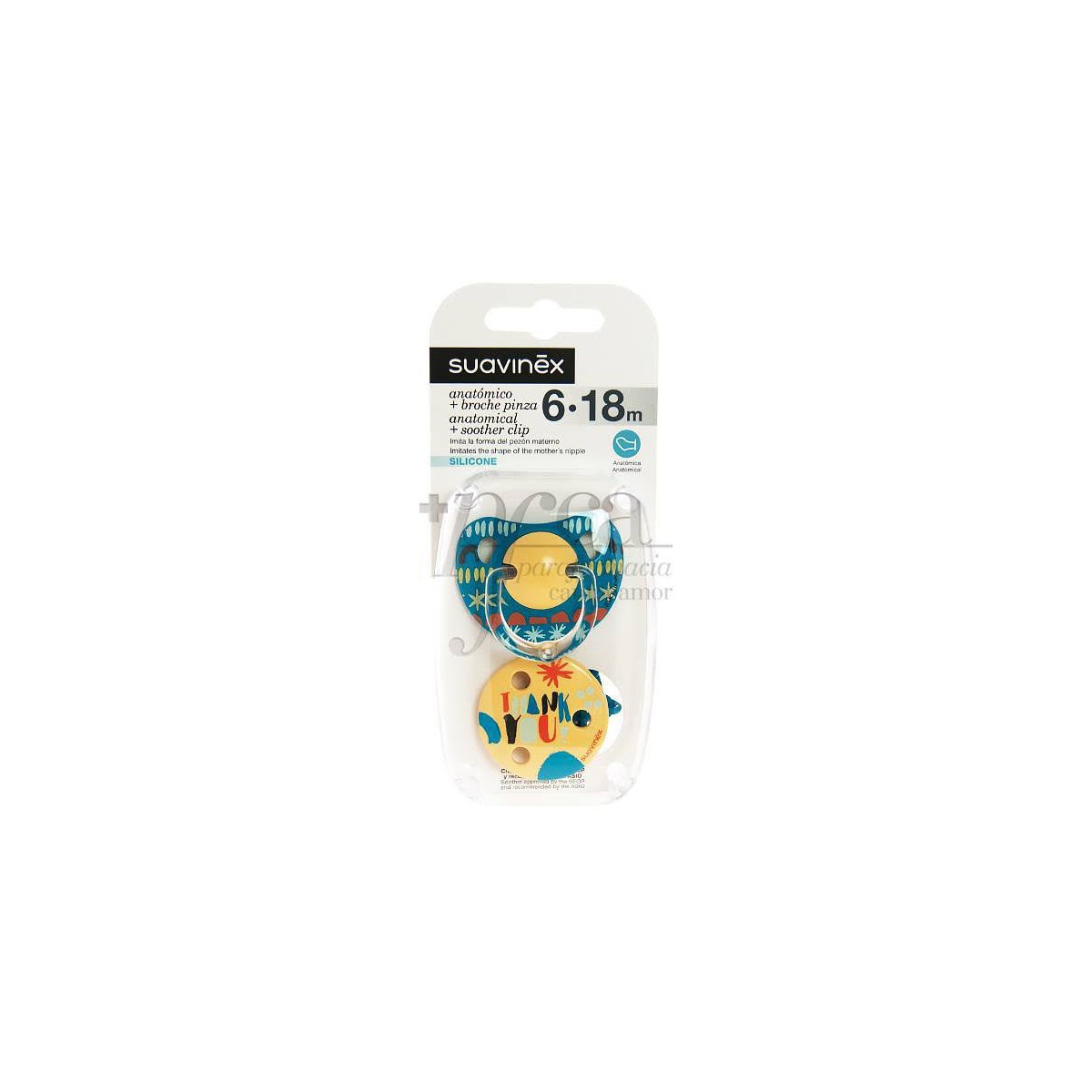 suavinex chupete anatomico silicona 6 18m broche