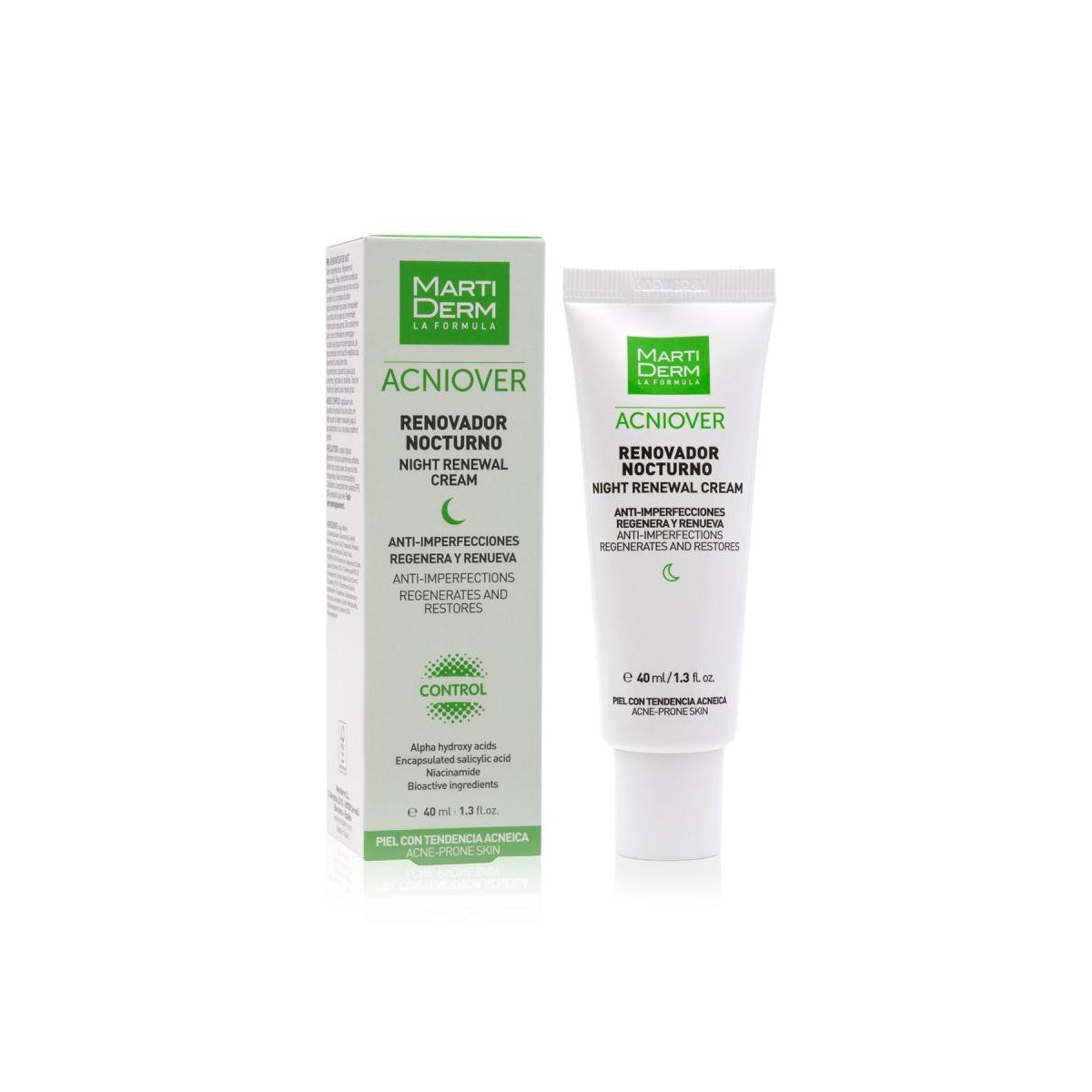 martiderm renovador nocturno acniover 40 ml