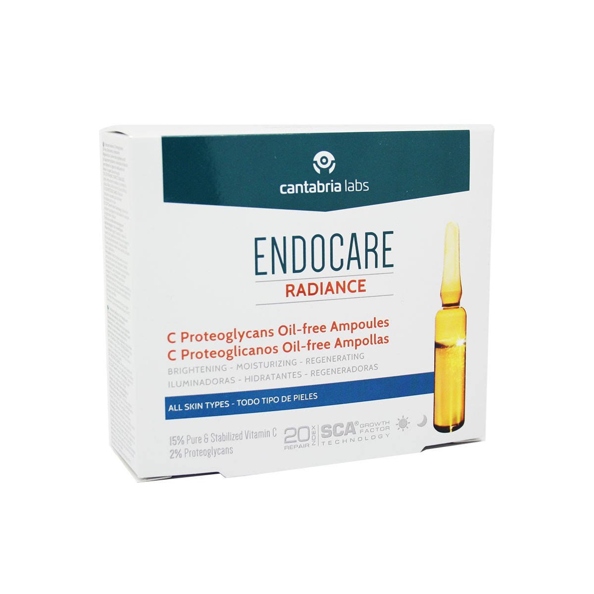 endocare radiance c proteoglicanos oil free 10 ampollas