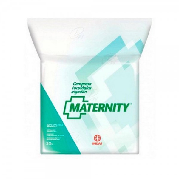 maternity 20 compresas algodon