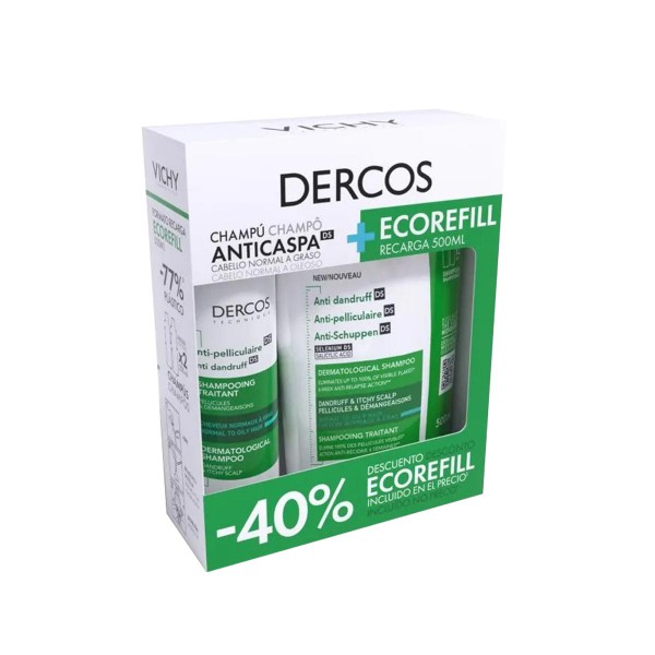 Dercos Anticaspa Normal Graso 900ml Pack ECOREFILL