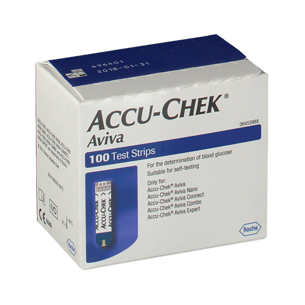 accu chek aviva 100 tiras reactivas