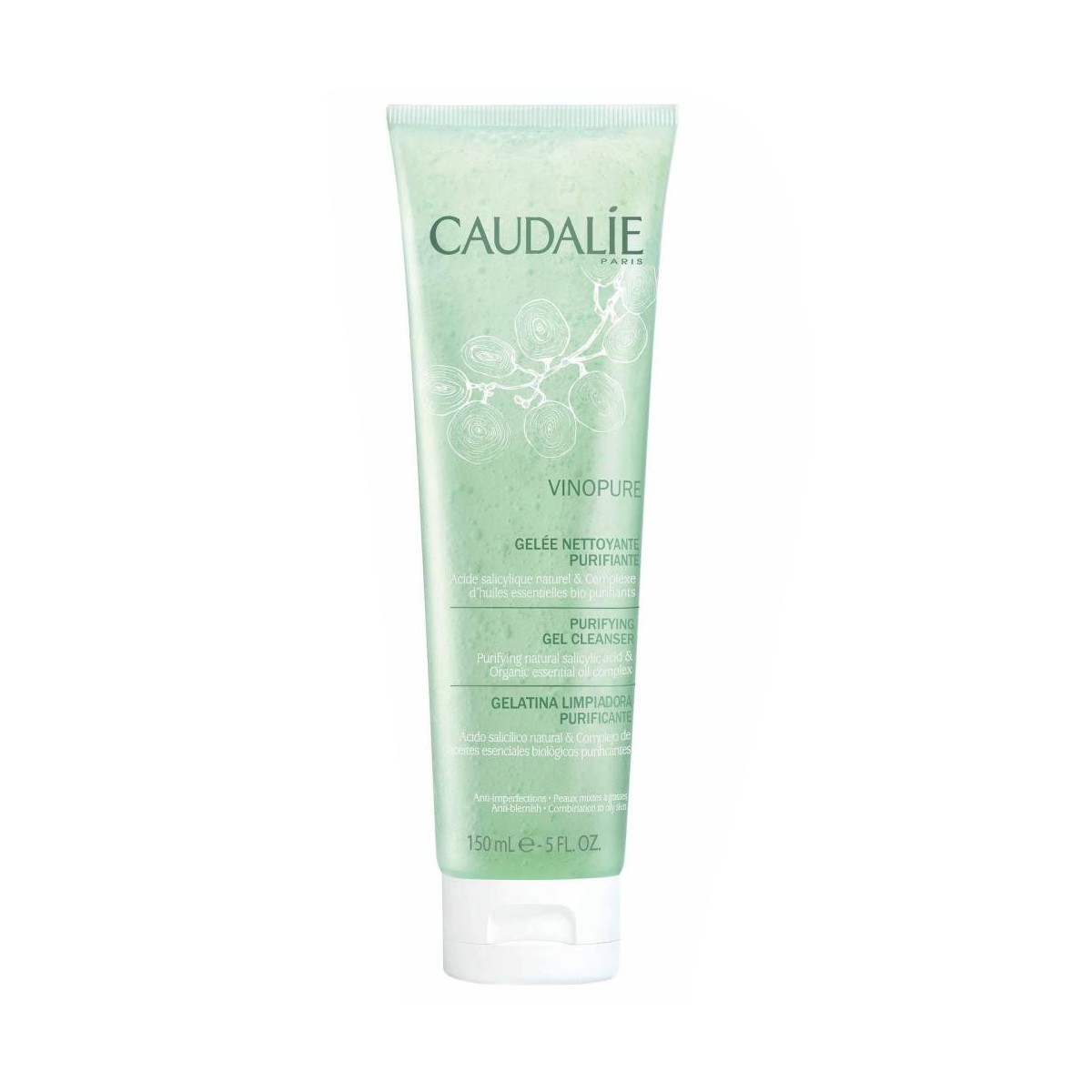caudalie vinopure gelatina limpiadora purificante 150 ml