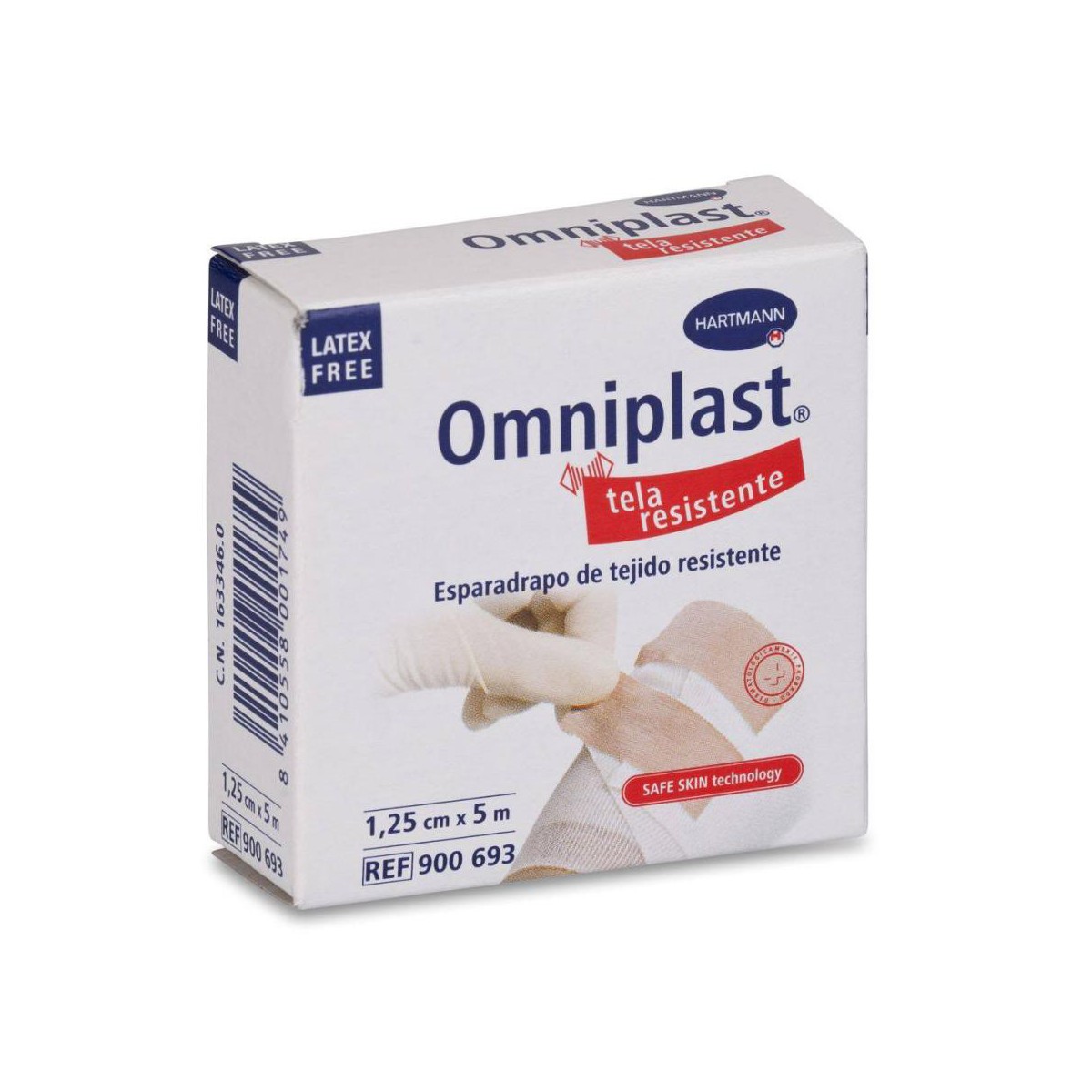 omniplast esparadrapo de tejido resistente 125 cm x 5 m