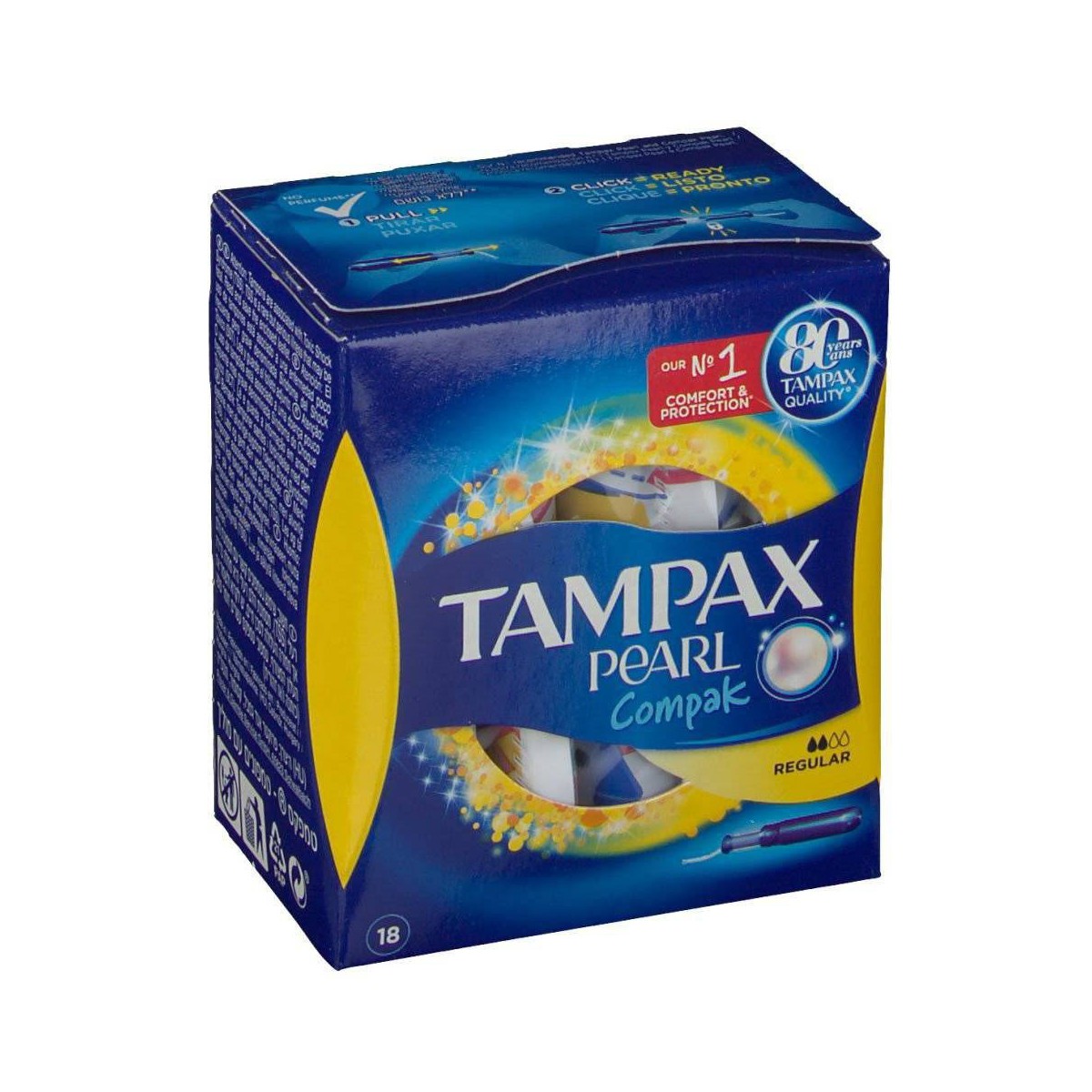 tampax compak pearl regular 18 tampones