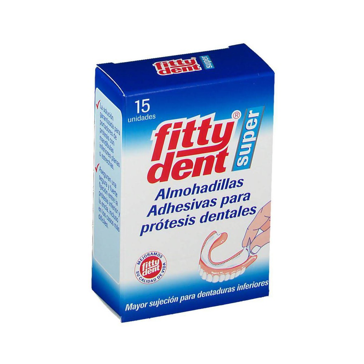 fittydent almohadillas adhesivas 15 uds