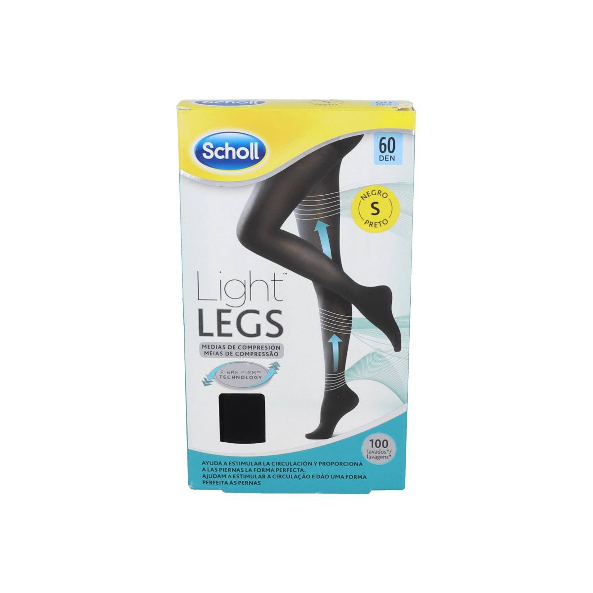 scholl medias compresion 60 den negro s